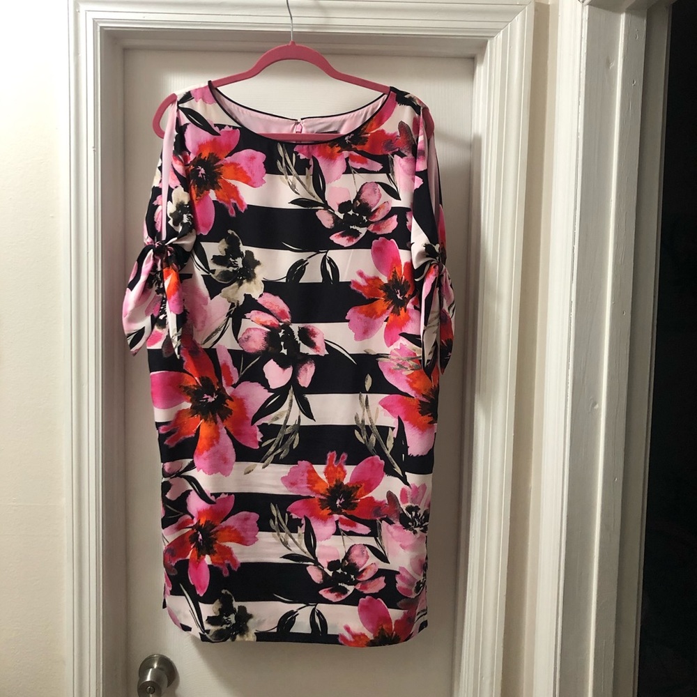 Beautiful and Bright Floral Shirt Dress